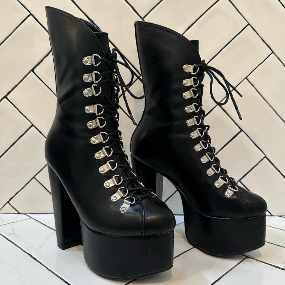 Lamoda Siren Calf Height Heel Boots